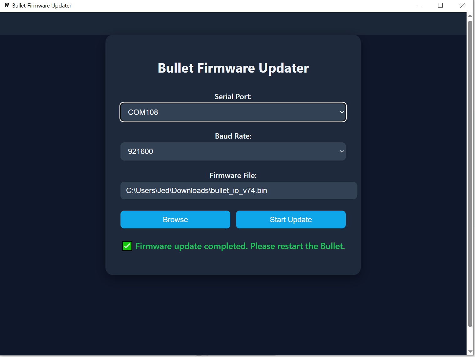 Desktop Firmware Updater